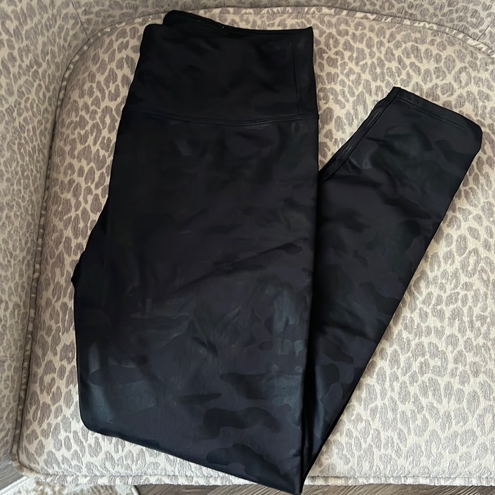 Black on black camo leggings